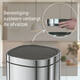 Afvalbak Desq Touch 30 liter RVS zilver