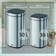 Afvalbak Desq Touch 30 liter RVS zilver