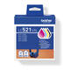 Inktcartridge Brother LC-521 zwart + 3 kleuren