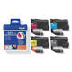Inktcartridge Brother LC-521 zwart + 3 kleuren