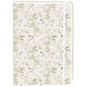 Notitieboek witte bloemen A5 lijn 92 pagina's softcover creme