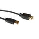 Kabel ACT USB 2.0 A male - USB A female zwart 3 meter