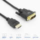 Kabel ACT HDMI DVI 18+1 pin M/M zwart 2 meter