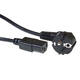 Kabel ACT STROOM C13 recht - CEE7/7 zwart 2.0 meter