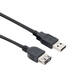Kabel ACT USB 2.0 A male - USB A female zwart 0.5 meter