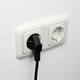 Kabel ACT Netsnoer CEE 7/7 male - C13 zwart 3 meter
