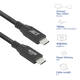 Kabel ACT USB-C 3.2 GEN.2 M/M zwart 2 meter