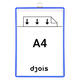 Zichtpanelenframe hangend Tarifold A4 blauw 5 stuks