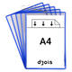 Zichtpanelenframe hangend Tarifold A4 blauw 5 stuks