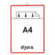 Zichtpanelenframe hangend Tarifold A4 rood 5 stuks