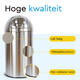 Afvalbak BRASQ Push Bin PB230+ 30 liter rvs