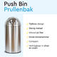 Afvalbak BRASQ Push Bin PB230+ 30 liter rvs