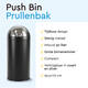 Afvalbak BRASQ Push Bin PB230+ 30 liter zwart