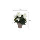 Kunstplant Mica Begonia wit in pot Stan grijs Ø25 30cm
