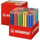 Kleurpotloden STABILO 203 Trio dik assorti classpack à 300 stuks