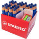 Whiteboardpotlood STABILO MARKdry incl 2 slijpers blauw classpack 30st