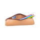 Pennenetui Oxford 22x6cm leer rond naturel