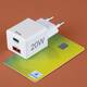 Oplader Hama USB-C/USB-A Mini PD 20W wit