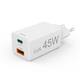 Oplader Hama USB-C/USB-A Mini PD 45W wit