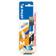 Rollerpenvulling Pilot friXion medium zwart blister à 3 stuks