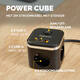 Stekkerblok Fellowes Power Cube F 3vdg 1xUSB A 2xUSB C 2 meter zwart