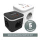 Stekkerblok Fellowes Power Cube F 3vdg 1xUSB A 2xUSB C 2 meter zwart