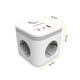 Stekkerblok Fellowes Power Cube F 3 voudig 1xUSB A 2xUSB C 2 meter wit
