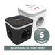 Stekkerblok Fellowes Power Cube F 3 voudig 1xUSB A 2xUSB C 2 meter wit