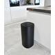 Afvalbak Desq Touch 50 liter RVS zwart