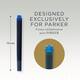 Inktpatroon Parker Quink uitwasbaar blauw blister à 5 stuks