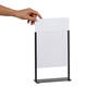 Kaarthouder Europel metaal met acryl bord A4 zwart