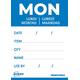 Etiket Avery HACCP maandag-blauw 40x56mm 500 stuks