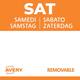 Etiket Avery HACCP zaterdag-oranje 25x25mm 1000 stuks