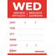 Etiket Avery HACCP woensdag-rood 40x56mm 500 stuks