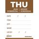 Etiket Avery HACCP donderdag-bruin 40x56mm 500 stuks