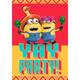 Wenskaart Hallmark uitnodiging Minions pak à 6 stuks