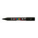 Paintmarker Uni POSCA PC-5BR brushpunt medium zwart