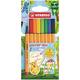 Fineliner STABILO point 88 Animal Vibes mini fijn assorti 8 stuks