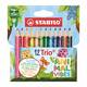 Kleurpotloden STABILO Trio dik Short Animal Vibes mini assorti 12st