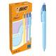 4-Kleuren balpen Bic medium pastel assorti