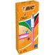 4-Kleuren balpen Bic Shine medium roze à 12 stuks