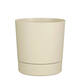 Plantenpot Mica Coco met schotel rond hoogte 29,5 Ø28 cm beige