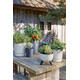 Plantenpot Mica Coco met schotel rond hoogte 29,5 Ø28 cm grijs