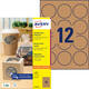 Etiket Avery L7106-25 60mm kraft 300 stuks
