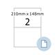 Etiket HERMA 8402 A4 EXPR 500 210x148mm wit 1000 stuks