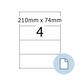 Etiket HERMA 8405 A4 EXPR 500 210x74mm wit 2000 stuks