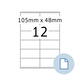 Etiket HERMA 8419 A4 EXPR 500 105x48mm wit 6000 stuks