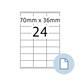 Etiket HERMA 8418 A4 EXPR 500 70x36mm wit 12000 stuks
