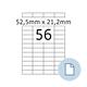 Etiket HERMA 8456 A4 EXPR 500 52.5x21.2mm wit 28000 stuks
