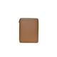 Schrijfmap DESQ A4 met rits leder bruin
